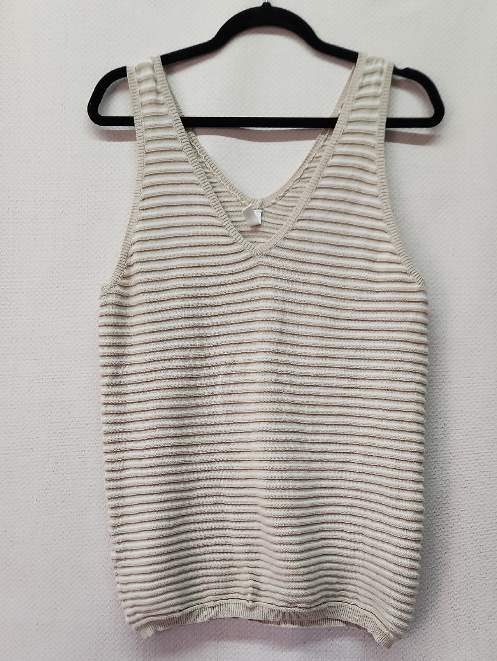 Wishlist Ribbed V-Neck Tank Top - Cream
